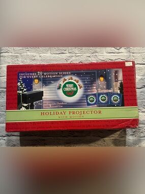 Holiday Projector with Motion - Merry Christmas Green Display